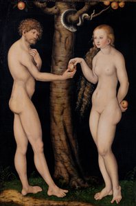 Adam og Eva i Edens have, ca. 1520-25 (olie på træ)